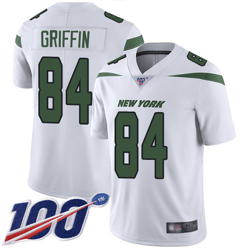 New York Jets Limited White Men Ryan Griffin Road Jersey NFL Football #84 100th Season Vapor Untouchable